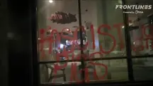Pichação em hotel se referia a agentes do ICE como 'porcos fascistas' | Foto: Reprodução/Redes sociais