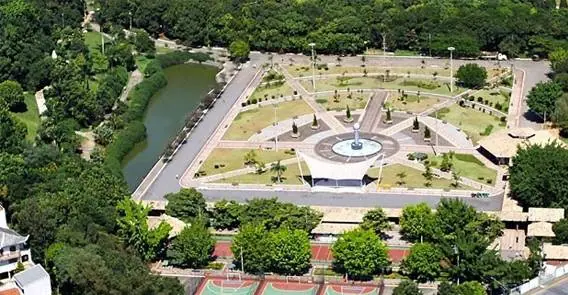 vista panorâmica do espaço verde chico mendes em são caetano do sul