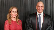 Viviane ao lado do marido Alexandre de Moraes