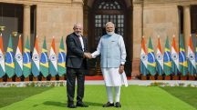 Presidente Lula com o presidente da Índia, Narendra Modi