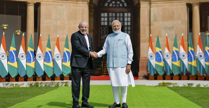 Presidente Lula com o presidente da Índia, Narendra Modi
