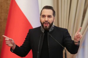 O presidente de El Salvador, Nayib Bukele, durante uma coletiva de imprensa com o presidente eleito do Chile, Jose Antonio Kast, na Casa Presidencial em San Salvador, El Salvador - 30/1/2026 | Foto: Jose Cabezas/Reuters
