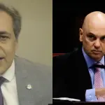 O presidente da Unafisco, Kleber Cabral e o ministro do STF Alexandre de Moraes | Foto: Montagem sobre reprodução/Redes sociais