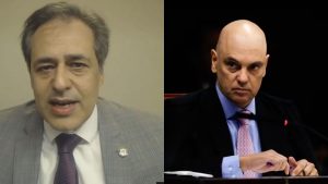 O presidente da Unafisco, Kleber Cabral e o ministro do STF Alexandre de Moraes | Foto: Montagem sobre reprodução/Redes sociais