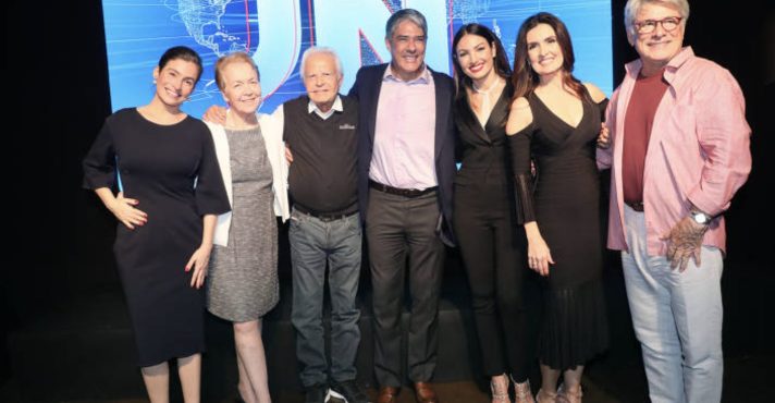 Apresentadores e ex-apresentadores do Jornal Nacional, da TV Globo