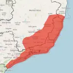 Segundo o Inmet, a chuva pode superar 60 mm por hora ou 100 mm por dia, elevando o risco de alagamentos, transbordamentos e deslizamentos em áreas vulneráveis | Foto: Reprodução/Inmet