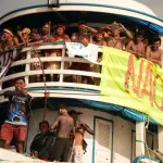 Indígenas invadiram o terminal da Cargill em Santarém (PA) contra uma decisão do governo Lula que eles chamam de “decreto da morte” | Foto: Reprodução/X invasão indígena