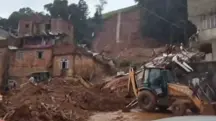 Destruição causada pelas chuvas em Juiz de Fora (MG)