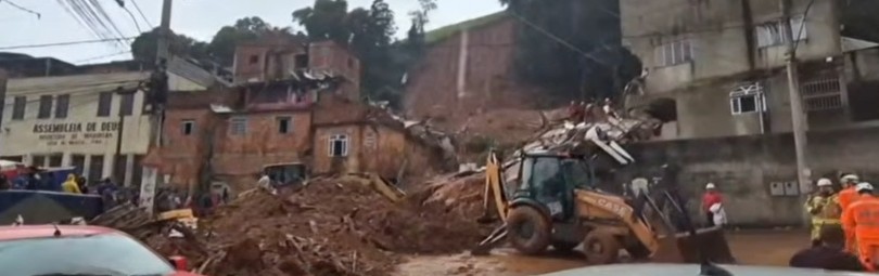 Destruição causada pelas chuvas em Juiz de Fora (MG)