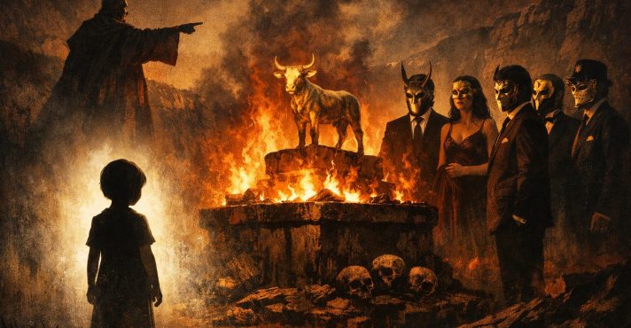 O escândalo Epstein, por exemplo, expôs o conteúdo perturbador desses rituais | Foto: Divulgação/Oeste | Imagem criada com o auxílio de inteligência artificial