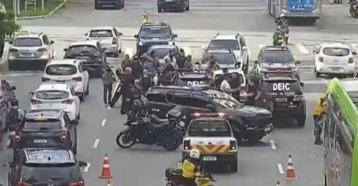 Tiroteio, pânico e confusão na Faria Lima, em São Paulo | Foto: Reprodução/Redes sociais