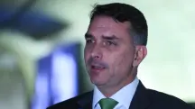 Senador Flávio Bolsonaro (PL-RJ) durante entrevista | Foto: Lula Marques/Agência Brasil