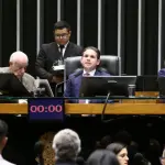 Hugo Motta, presidente da Câmara, na sessão desta segunda-feira, 2/2/2026 | Foto: Vinicius Loures/Câmara dos Deputados