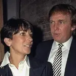 O presidente Donald Trump e a cúmplice de Epstein Ghislaine Maxwell