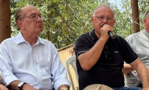 O ministro Gilmar Mendes e o produtor rural Eraí Maggi | Foto: Reprodução/ TV Verdes Campos Rio Claro