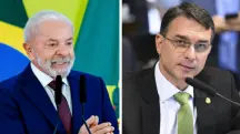 Lula e Flávio Bolsonaro