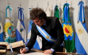 O presidente da Argentina, Javier Milei