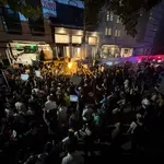 O ato dá continuidade à mobilização iniciada no fim de janeiro, quando o grupo promoveu o primeiro protesto contra o banco | Foto: Divulgação/Missão
