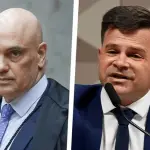 O ministro do STF Alexandre de Moraes e o ex-diretor da Polícia Rodoviária Federal, Silvinei Vasques | Foto: Montagem sobre reprodução/Redes sociais