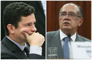 O senador Sergio Moro e o ministro do STF Gilmar Mendes | Foto: Montagem sobre reprodução/X