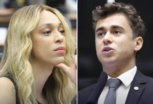 Erika Hilton (Psol/SP) e Nikolas Ferreira (PL/MG): esquerdista ataca deputado em meio à tragédia | Foto: Montagem sobre reprodução/X