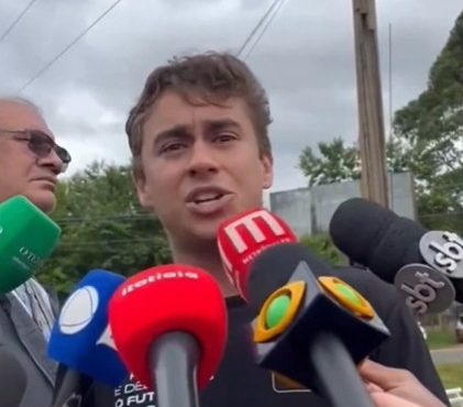 Nikolas Ferreira falou com jornalistas depois de visitar Jair Bolsonaro neste sábado, 21, em Brasília | Foto: Reprodução/X