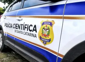 Os peritos Paulo Ricardo de Oliveira Blanco e Cristiano Români Barcelos compararam as imagens do cão Orelha no vídeo com as que foram publicadas nos veículos de imprensa | Foto: Divulgação/Polícia Científica de Santa Catarina