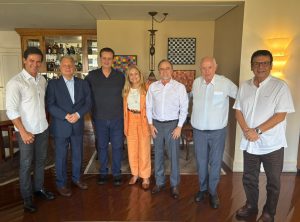 Encontro registrado por Kassab em seu perfil nas redes sociais | Foto: Divulgação/X/@gilbertokassab