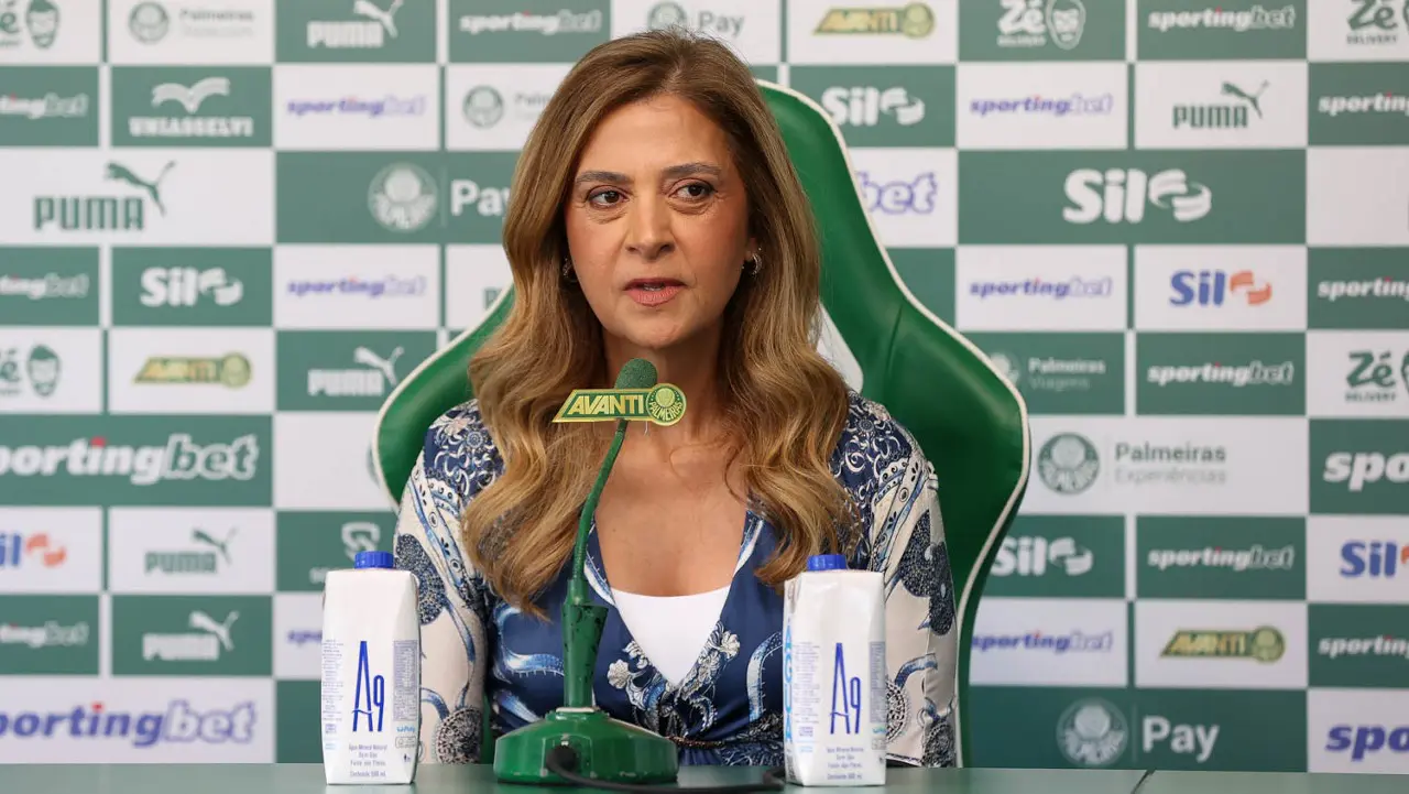 Leila Pereira, presidente do Palmeiras: clube quer evitar riscos jurídicos e financeiros | Foto: Foto: Cesar Greco/Palmeiras