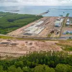 Quando estiver totalmente operacional, o porto poderá movimentar cerca de 1,2 milhão de TEUs por ano (unidade equivalente a contêiner de 20 pés) | Foto: Divulgação/Imetame
