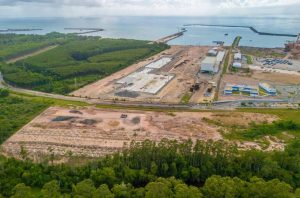 Quando estiver totalmente operacional, o porto poderá movimentar cerca de 1,2 milhão de TEUs por ano (unidade equivalente a contêiner de 20 pés) | Foto: Divulgação/Imetame