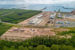 Quando estiver totalmente operacional, o porto poderá movimentar cerca de 1,2 milhão de TEUs por ano (unidade equivalente a contêiner de 20 pés) | Foto: Divulgação/Imetame