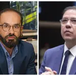 Ricardo Magro, à esquerda do leitor, e Altineu Côrtes, à direita | Foto: Divulgação/Michelle Cadara/Kayo Magalhães/Câmara dos Deputados
