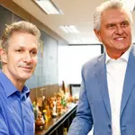 O encontro do governador de Goiás, Ronaldo Caiado, e o governador de Minas Gerais, Romeu Zema