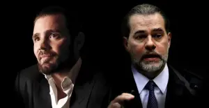 O banqueiro Daniel Vorcaro e o ministro do STF Dias Toffoli | Montagem sobre reprodução/Revista Oeste