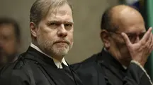 Os ministros do STF, Dias Toffoli e Gilmar Mendes, durante a abertura do Ano Judiciário de 2026 do Supremo Tribunal Federal (STF) em Brasília, DF (2/2/2026) | Foto: Marcelo Camargo/Agência Brasil