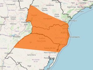 alerta laranja de tempestade região sul - inmet - 13022026