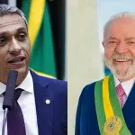Deputado Gustavo Gayer (PL-GO), à esq., que oficiou TCU para que investigue repasse de Lula, à dir.