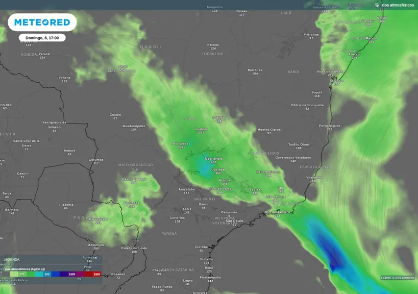 frente fria e rio atmosférico - meteored - 08022026