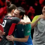 Hugo Calderano e Bruna Takahashi