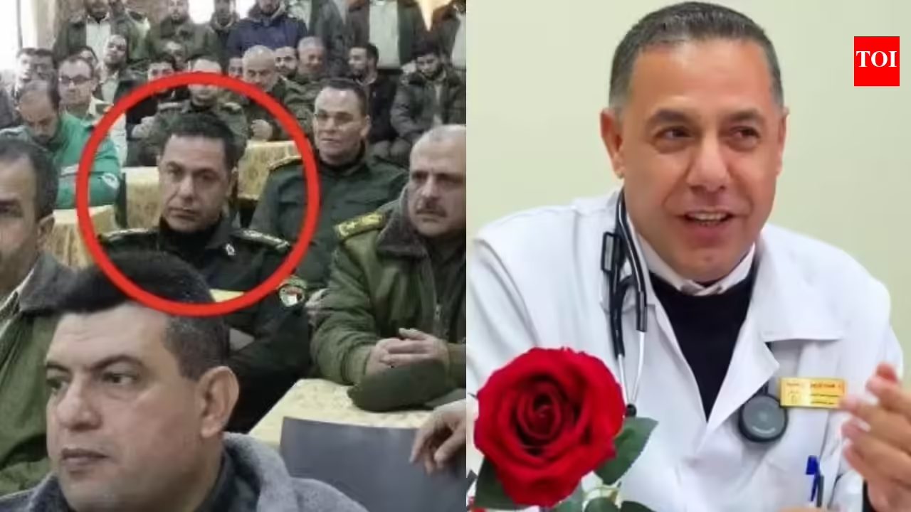 Hussam Abu Safiya, pediatra e diretor do Hospital Kamal Adwan, em um evento do Hamas onde veste uma uniforme de coronel | Foto: Facebook