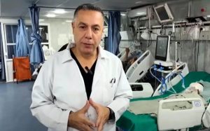 Hussam Abu Safiya, pediatra e diretor do Hospital Kamal Adwan,