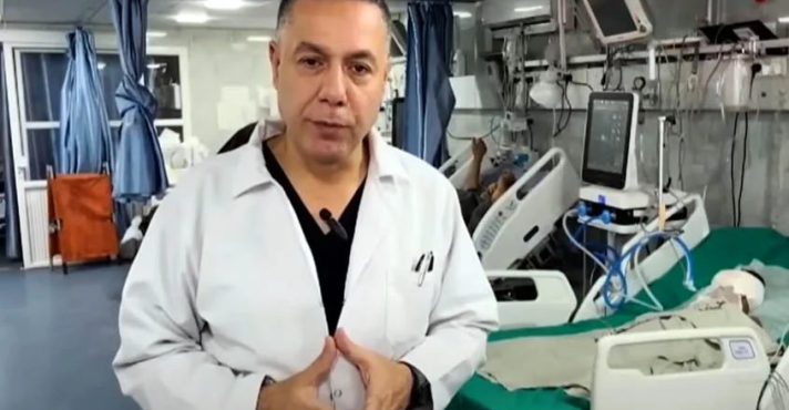 Hussam Abu Safiya, pediatra e diretor do Hospital Kamal Adwan,