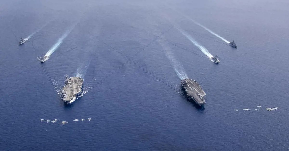 Grupo de ataque marítimo dos EUA em navegação | Fonte: Divulgação