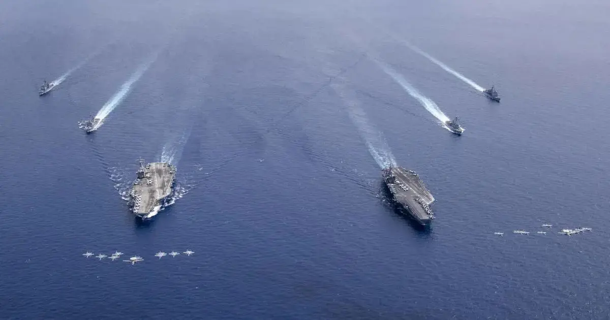 Grupo de ataque marítimo dos EUA em navegação | Fonte: Divulgação
