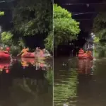 famílias sendo resgatadas em Peruíbe