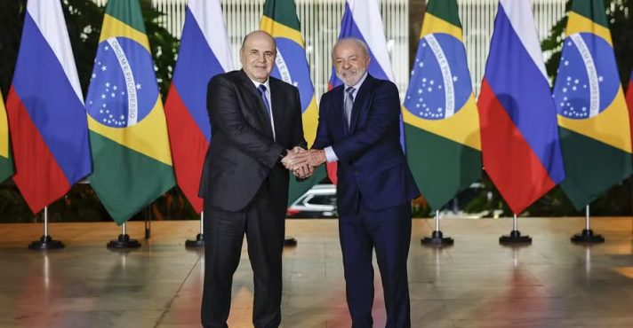 O presidente Lula e o primeiro-ministro da Rússia, Mikhail Mishustin | Foto: Ricardo Stuckert/PR