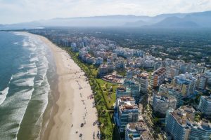 A Praia de São Lourenço, em Bertioga | Foto: Divulgação/Prefeitura de Bertioga