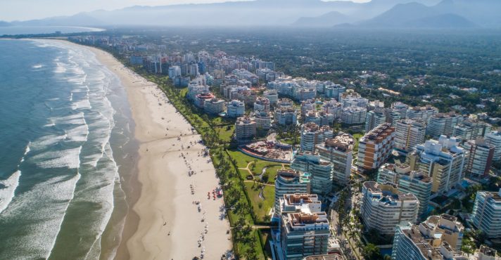 A Praia de São Lourenço, em Bertioga | Foto: Divulgação/Prefeitura de Bertioga