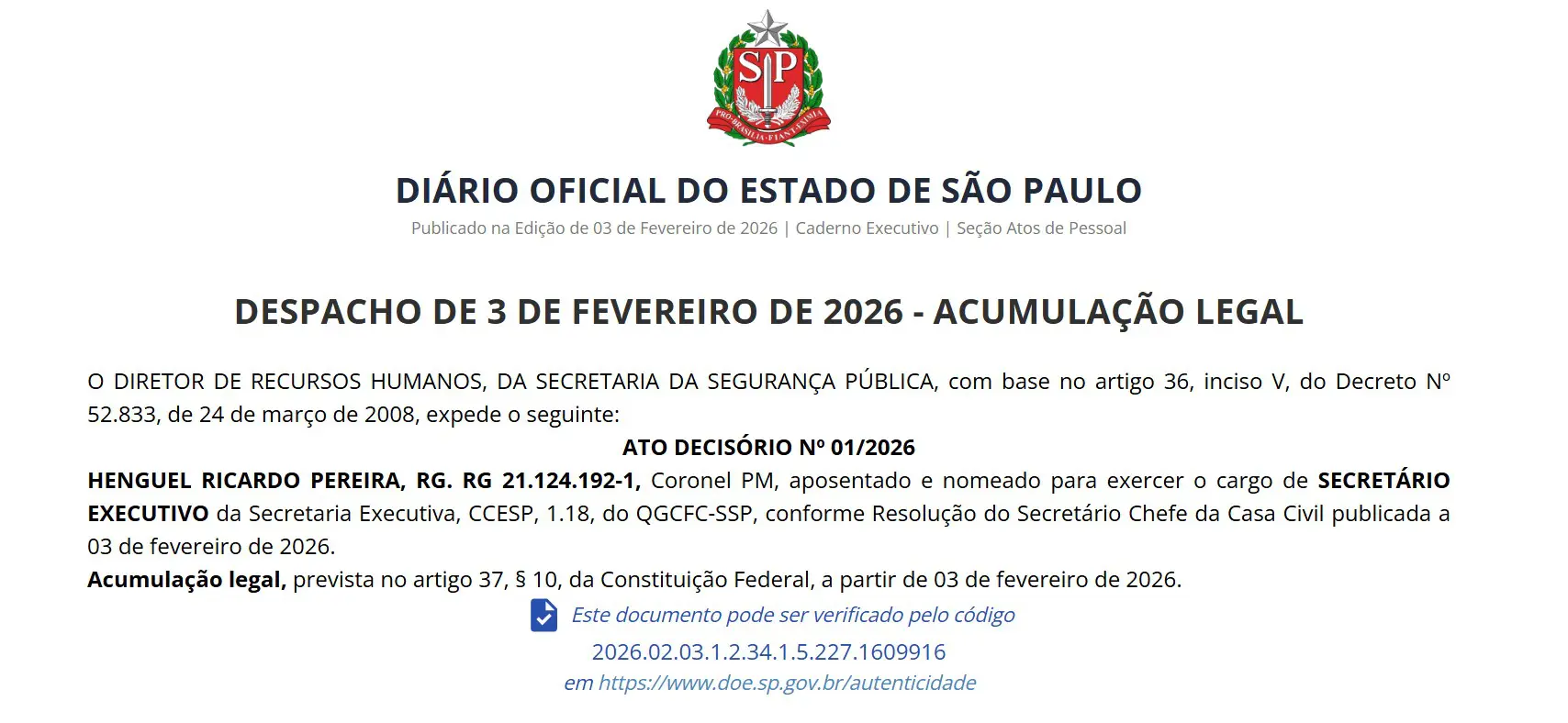 Tarcísio faz mudanças na cúpula da Segurança Pública de São Paulo